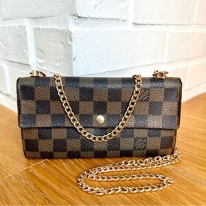 Louis Vuitton Authenticated Damier Portefeiulle Wallet on Chain